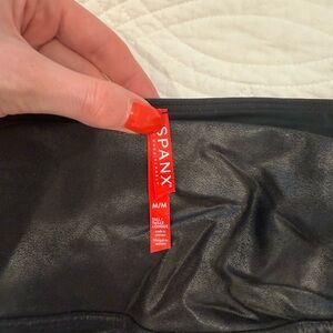 SPANX Black Shiny Leggings